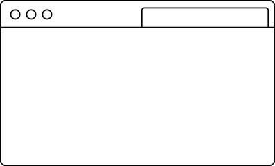 Small Rectangular Browser Window UI Outline