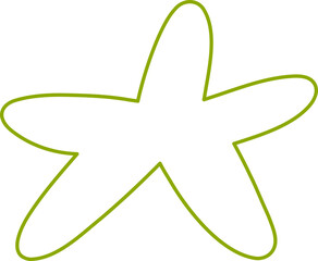 Abstract star lined icon with geometric edges