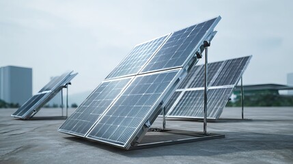 Smart Solar Cell system Modern energy tech Alternative source digital photovoltaic panel revolution