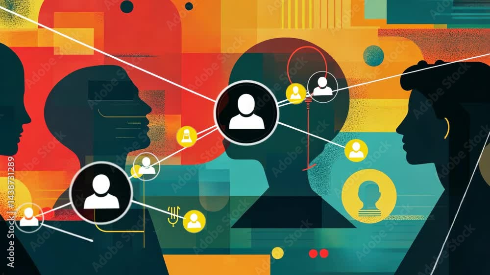 Poster collaborative networking in a vibrant digital communication setting