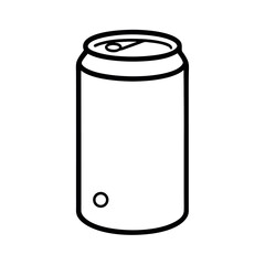 outline of a soda can line art vector