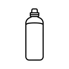 outline of a water bottle line art vector