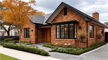 Suburban Brick Home Exterior