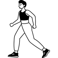 Minimal Joggers Vector on White