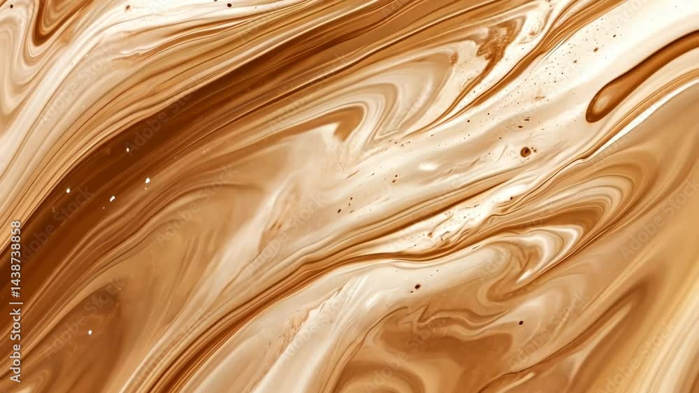 Poster mesmerizing swirling paint patterns creating waves of liquid art in warm earth tones