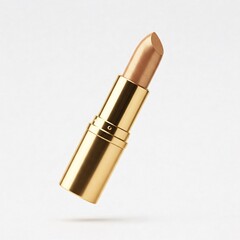 Golden shimmer lipstick, cosmetic product, makeup item, lip color, beauty accessory.