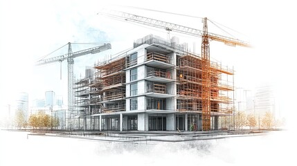 Real Estate and Construction Industry Idea (Mixed Media)