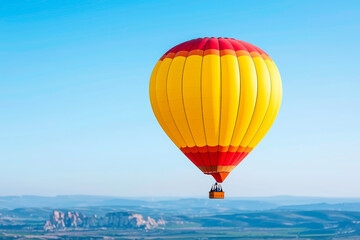 Obraz premium Colorful balloons over Cappadocia rock formations