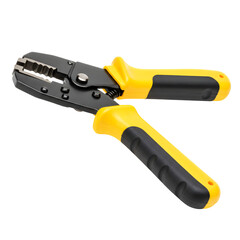 Fototapeta premium Yellowhandled wire stripper tool closeup
