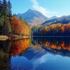 Fototapeta premium autumn in the mountains