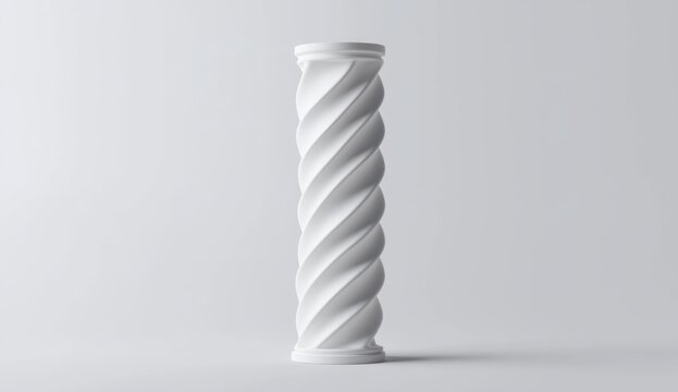 Elegant white spiral column