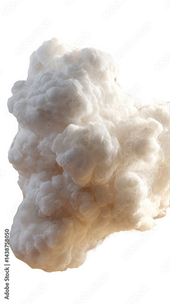 Poster abstract white cloud fluffy texture background design element fog art soft on transparent background