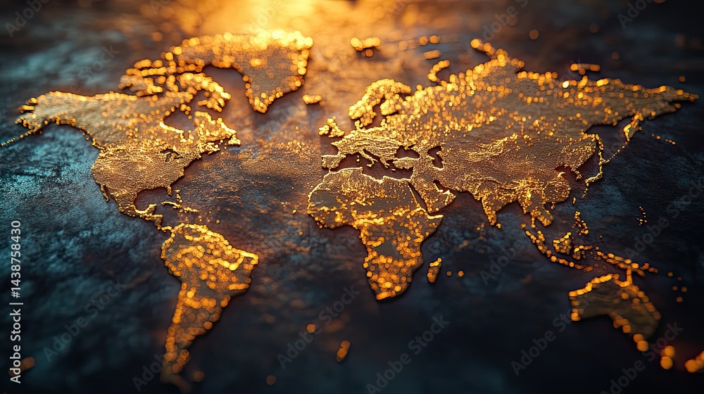 Poster the geopolitics of resource dependency focusing on gold, cobalt, and lithium (generative ai).