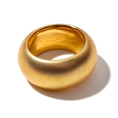 Shop Stunning Wide Matte Gold Dome Rings Displayed on White Backgrounds for Luxury Jewelry Collection