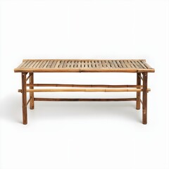 Enhance Outdoor Living with a Stylish Bamboo Bench Featuring Slatted Seat Design for Eco-Friendly Comfort