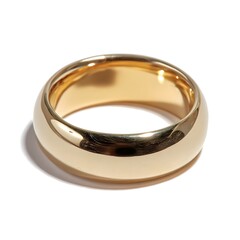 Elevate Your Style with a Slim Polished Gold Dome Ring for Effortless Glamour and Versatility