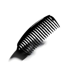 Achieve Sleek Hair Styling Creativity with an Isolated Hair Comb Silhouette Icon for Minimalist Branding