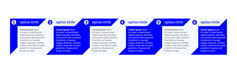Very simply infographic design with 6 options or steps. Infographics for business concept.