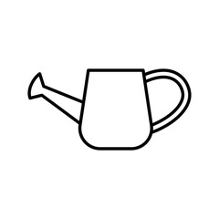 Watering can outline icon isolated on white.