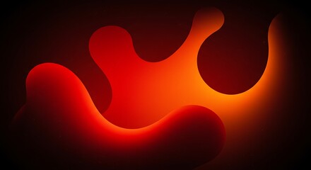 Glowing Red Orange Abstract Shape: Grainy Texture Banner black noise poster header design vector    