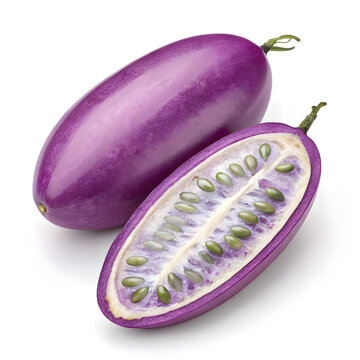 japanese fruit akebi image on white background