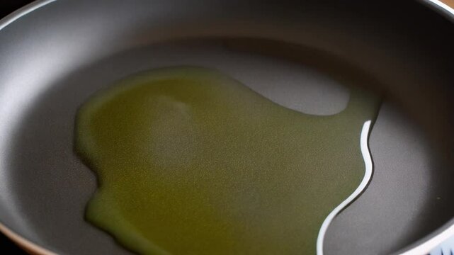 frying pan with oil