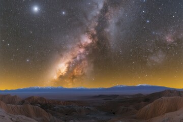 Milky Way over a desert landscape (1)