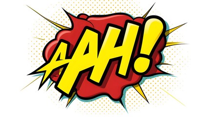 Aha Sound Effect Pop Art Style Cartoon Graphic for Creative Projects
