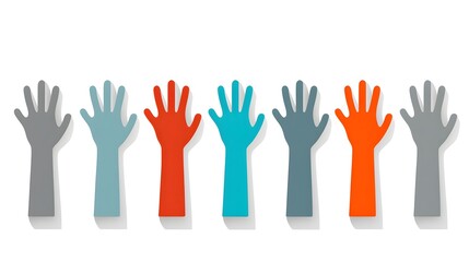 Obraz premium Professional and Creative Image of Up Men with Flat Gray Con C Symbol in a Neutral Light Background