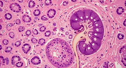 Microscopic View: Chronic Kidney Disease Impact on Renal Tissue Structure CKD Image Organ Health    