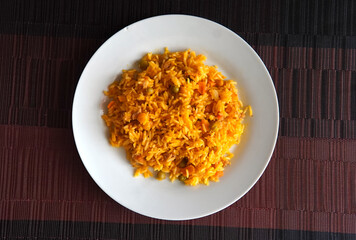 Rice with tuna, typical food of Costa Rica, Central America