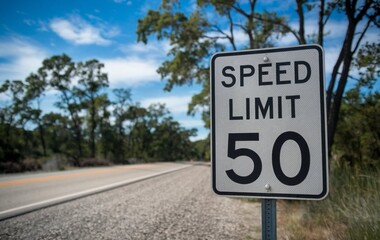 Speed Limit 50 mph Traffic Sign