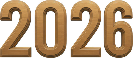 Elegant Wooden 2026 Number Design New Year s Calendar and Festive Decoration