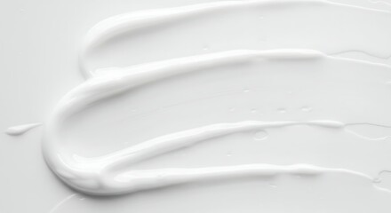 Silky Smooth Cream: Luxurious Lotion Texture on Skin, White Background. Perfect for Beauty &        