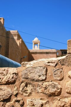 Stone building Church bell in rural ancient Mardin