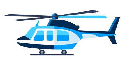 Professional Helicopter Vector Icon in Flat Bicolor Soft Style for Graphic Design Projects