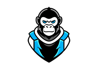 Obraz premium Strength and Focus: This image captures the intensity and resolve of an empowered gorilla, personifying the spirit of unwavering strength and focused determination.