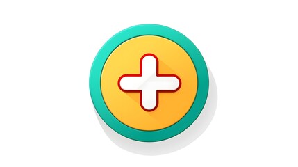 Fototapeta premium Modern flat vector illustration of a plus interface concept for professional use