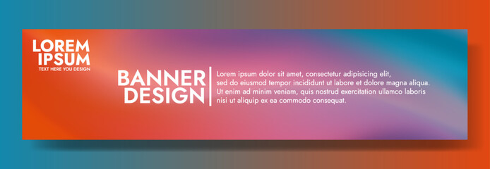 Modern banner design with a desert sunrise inspired background