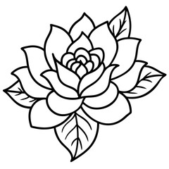 Modern Boho Floral Doodles Vector on White