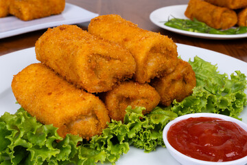Authentic Indonesian Rissoles Arranged for Serving