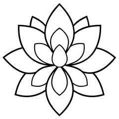 Minimal Boho Blossom Sketches Vector on White