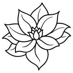 Minimal Boho Blossom Sketches Vector on White