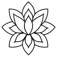 Minimal Boho Blossom Sketches Vector on White