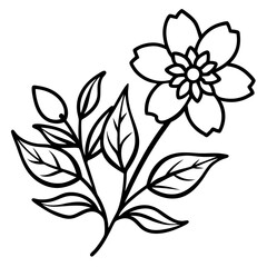 Rustic Floral Vector Set on White