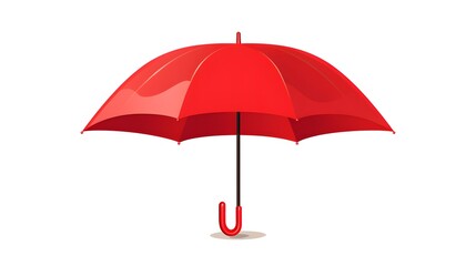 Obraz premium Financial Umbrella Vector Icon for Professional Use in Flat Red Style