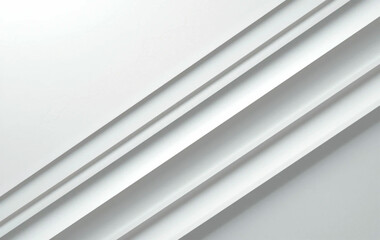 Obraz premium Minimalist White Diagonal Lines with Subtle Shadows – Clean and Elegant Abstract Texture
