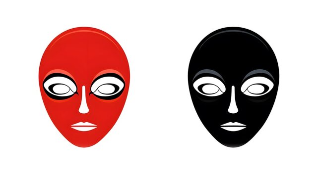Flat Human Alien Contacts Raster Icon for Professional Projects