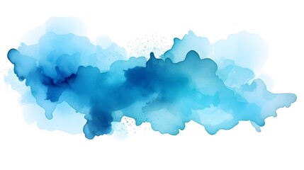 Vibrant Abstract Blue Color Spot on White Background - Design Element for Graphic Projects