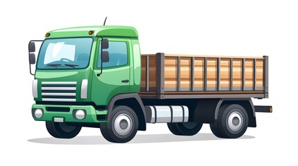 Cute Cartoon Farm with Various Animals and Cargo in Colorful Illustration